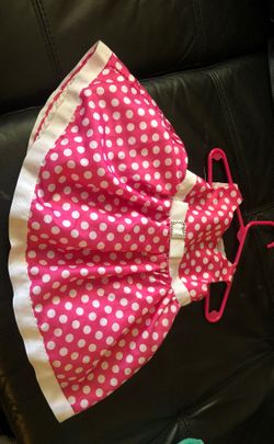 Baby pink polka dot dress
