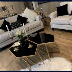 Sofa Set And Coffee Tables 