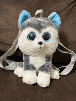 Soft Husky Dog Backpack for Kids