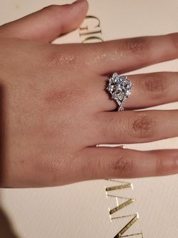 promise engagement wedding white CZ ring
