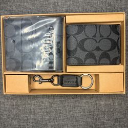 Black Coach Wallet Set Men’s 