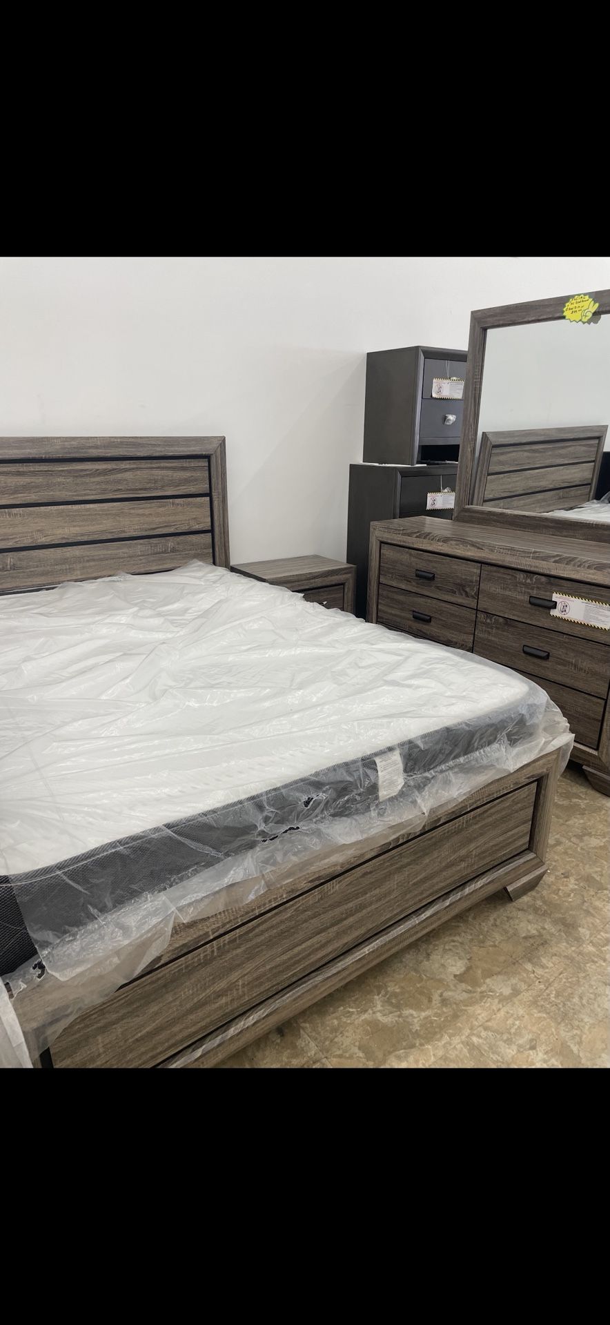 Queen Bed And Dresser And Mirror 799 New