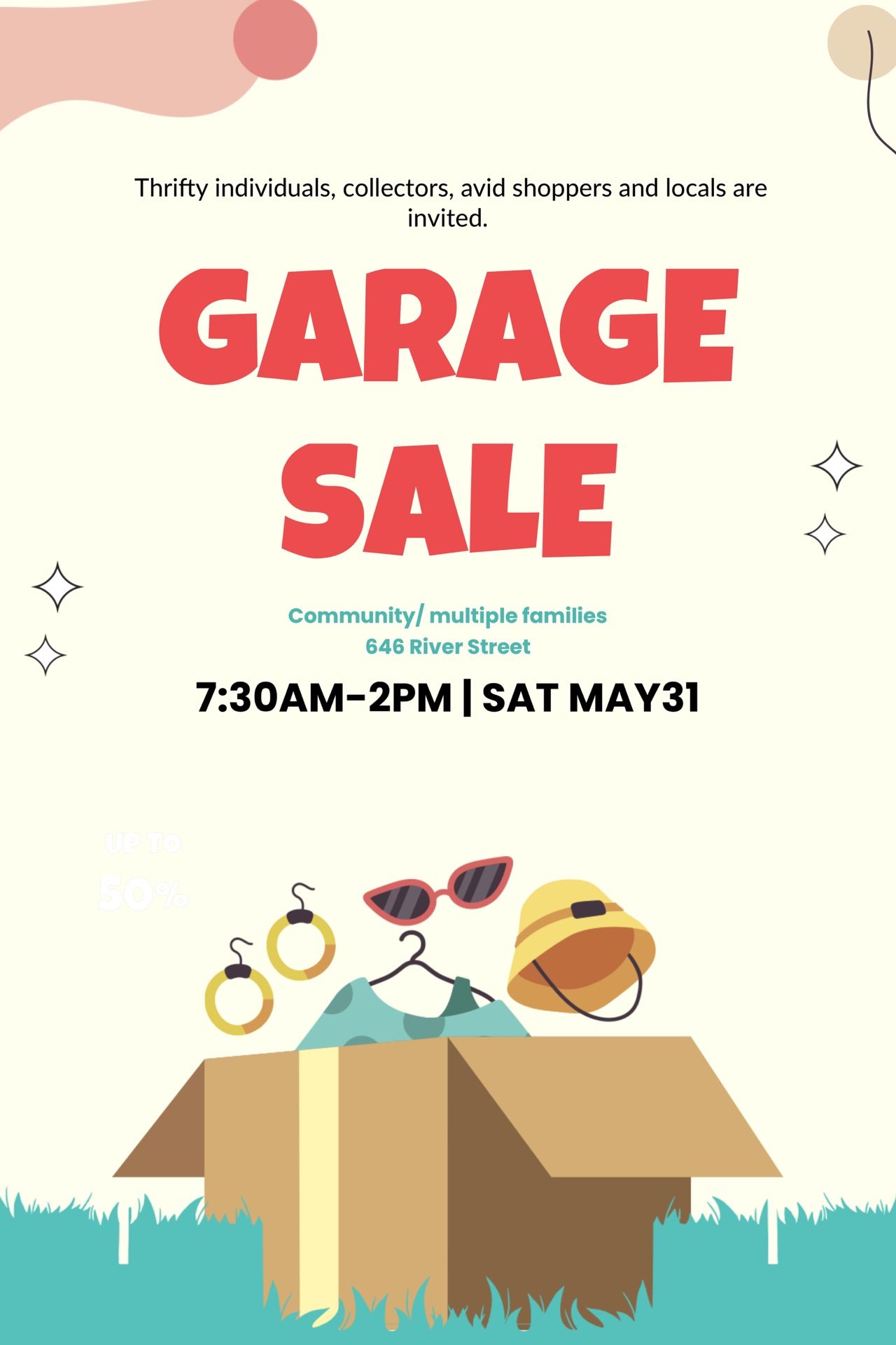 Garage Sale This Saturday May 31