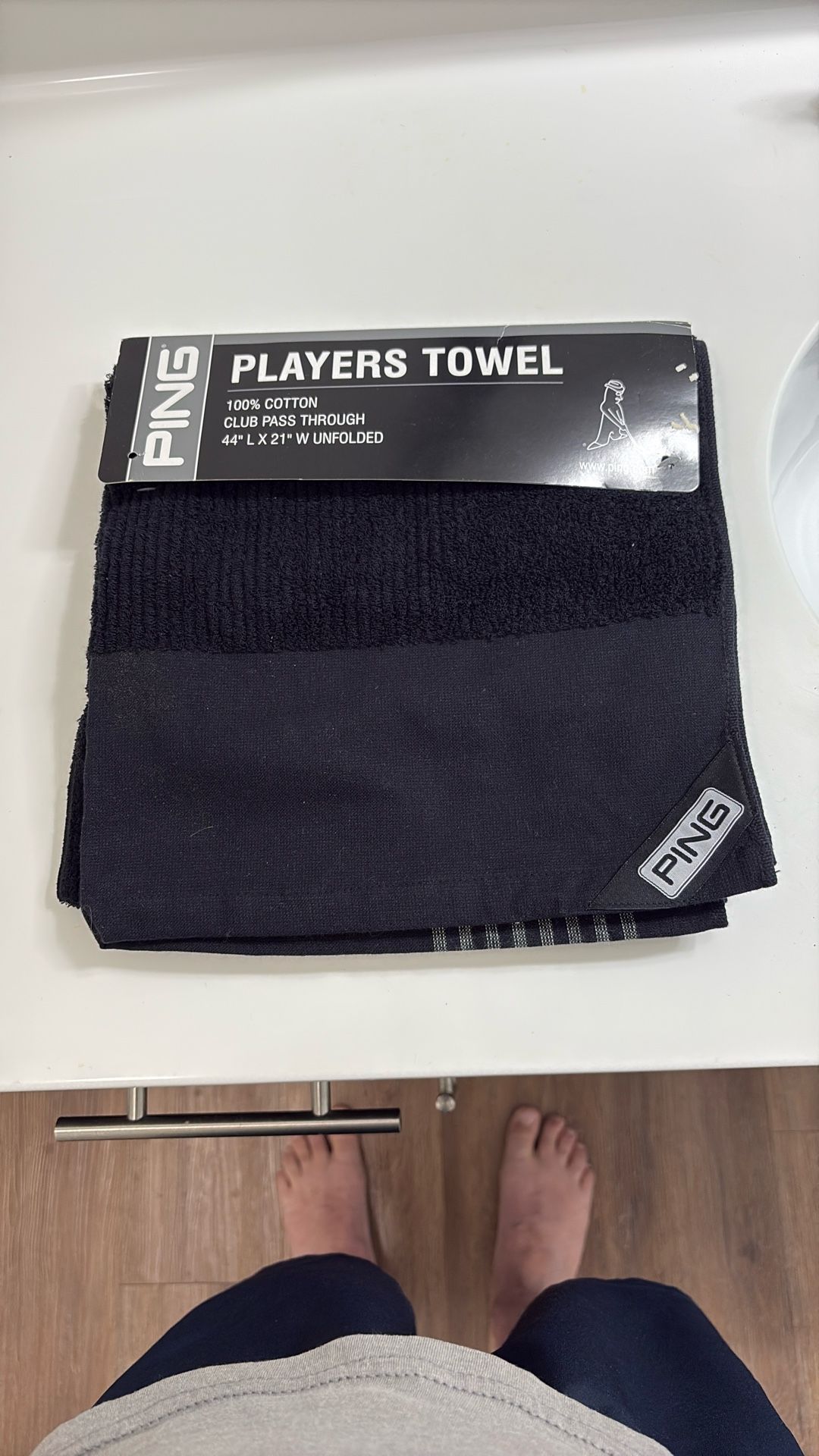 PING Players Towel 44”L X 21” W Unfolded