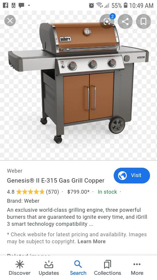 Brand new weber grill