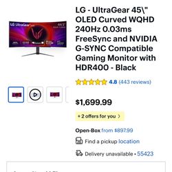 LG Ultra Gear 45 Inch Gaming Monitor 