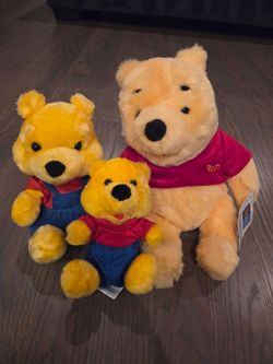 Classic Stuffed Pooh Bear & Friends