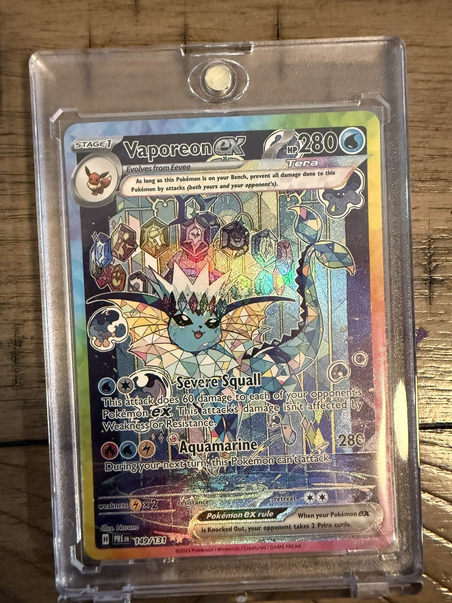 Vaporeon Ex SIR 149/131 prismatic Evolution Pokemon