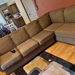 Nice Beige Sectional Couch 