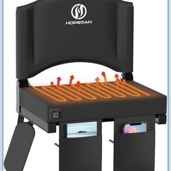 New Open Box HOPERAN Heated Stadium Seats for Bleachers w Back Support, 3 Levels