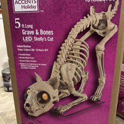 New Home Accents 5ft. Skelly Cat. Must Pickup