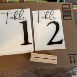 Table Numbers
