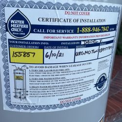 40 Us Gal Water Heater 