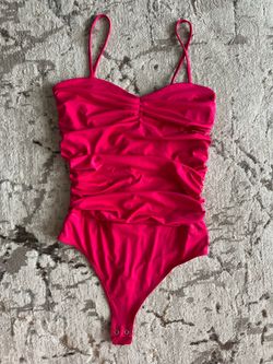 Hot pink bodysuit Express top size small