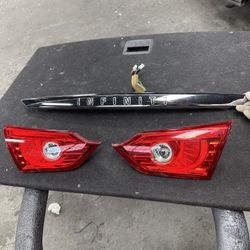 2014-18 Infinity Q-50 Trunk Molding And Lights Pair OEM