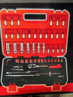 NEW 53-Piece 1/4” Drive Socket & Ratchet Tool Set – CR-V Metric