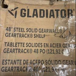 Gladiator 48’’ Steel Solid Gearwall  Geattrack Shelf  