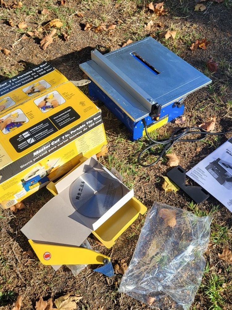 7" 3/5HP Adjustable Tabletop Portable Wet Tile Saw w/ Blade New