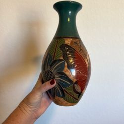 Handpainted Vase From Honduras 
