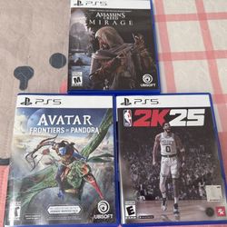 ✅ 3 PS5 Games – Like New: NBA 2K25, Avatar, Assassin’s Creed Mirage – $55 (Negotiable)