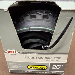 Bell Mountain Bike Tire with Kevlar, 26" x 1.75-2.25", Black