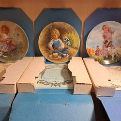 Mother Goose Nursery Rhymes collector plates John McClelland Lot of (3) by RECO