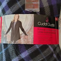 Brand New Cuddl Dud's Fleece Long Sleeve Wrap With Them Holes Size XL