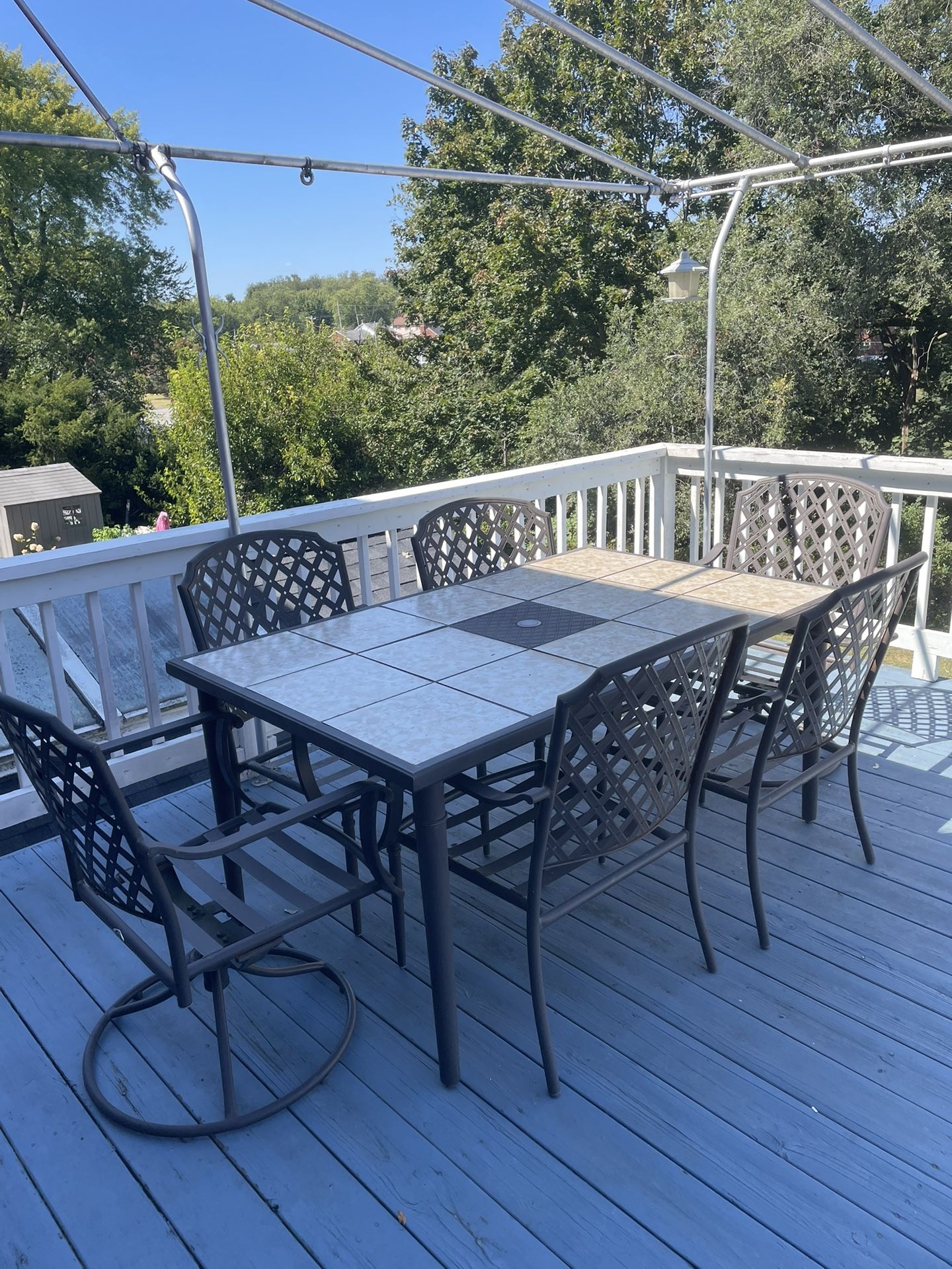 Metal Patio Table Set