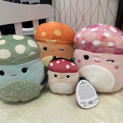 Mushroom Squishmallow Set