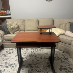 Wooden/ Metal Desk with Bottom Drawer and Removable Desk Top