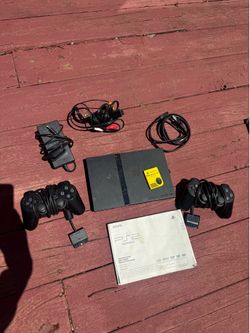 Sony PlayStation 2 Slim Bundle - 2 Controllers + Memory Card