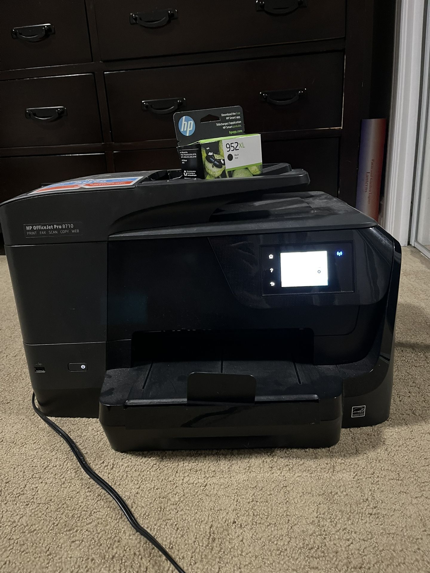 HP OfficeJet Pro Printer + Black Ink