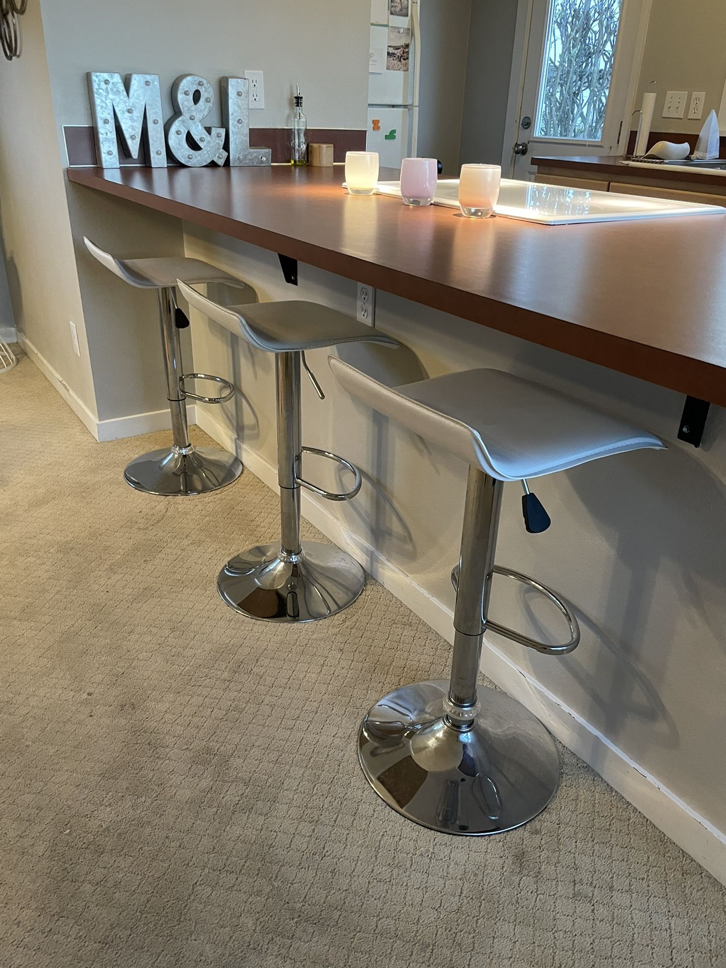 Set of 4 Bar Chairs For Talk Kitchen Bar 