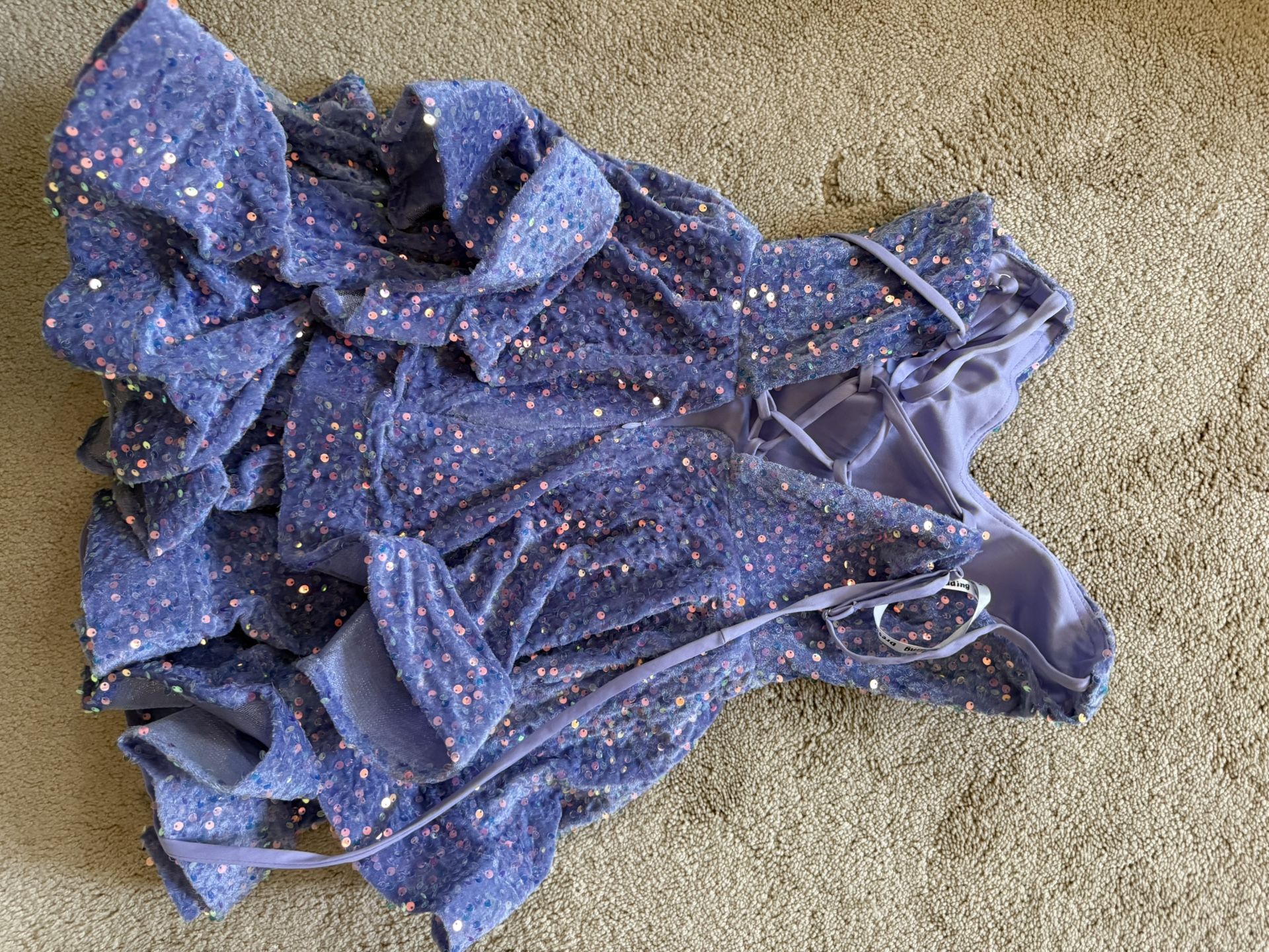 Sparkly short purple dress size small glittery women’s new never worn Homecoming