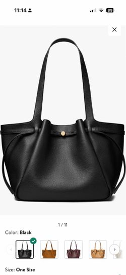 Tory Burch Romy Leather Bag in Black