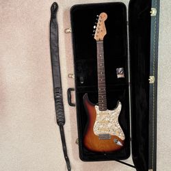 RARE 1997 Squier Pro Tone Series Stratocaster (by Fender in Korea) Electric Guitar W/ Case & Strap