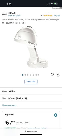 New In Box Pro Stylus Bonnet Dryer Portable Sit Under Hair Dryer Salon Quality 