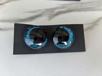 Handmade Hand Painted 35mm Resin Safety Eyes Blue