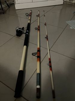 Fishing Pole And Reel , 3 Piece Fishing Pole Very Large / Surf Fishing …