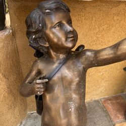 Bronze Cherub Sculpture 