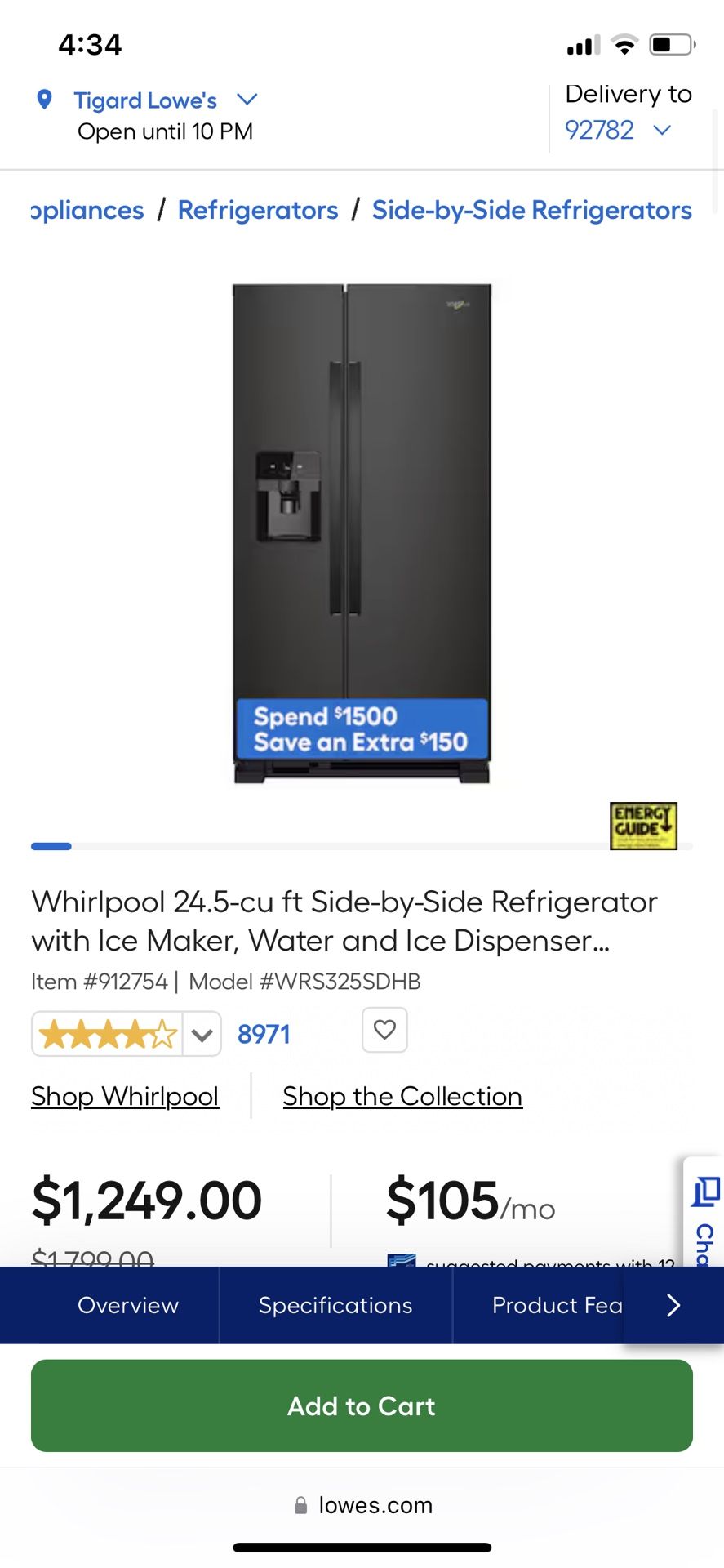 Whirlpool Refrigerator 