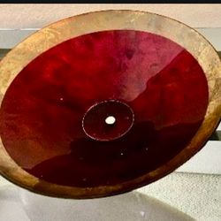 Red Italian glass basin : custom sink