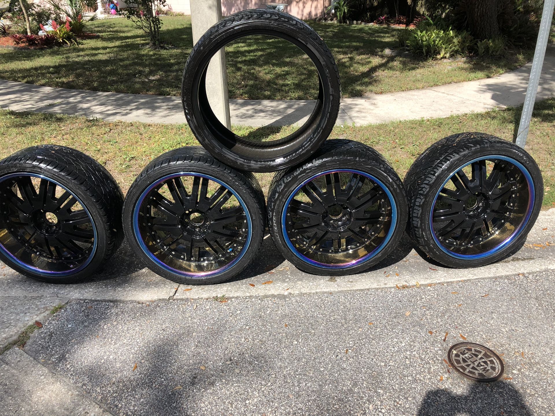 22” rims with tires