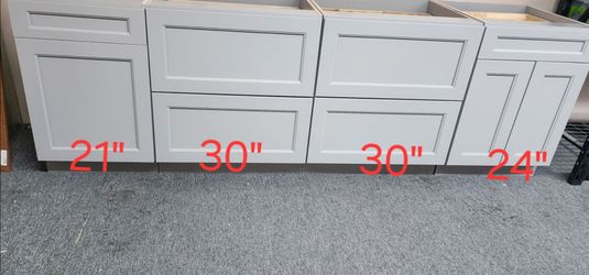 Grey cabinets great condition