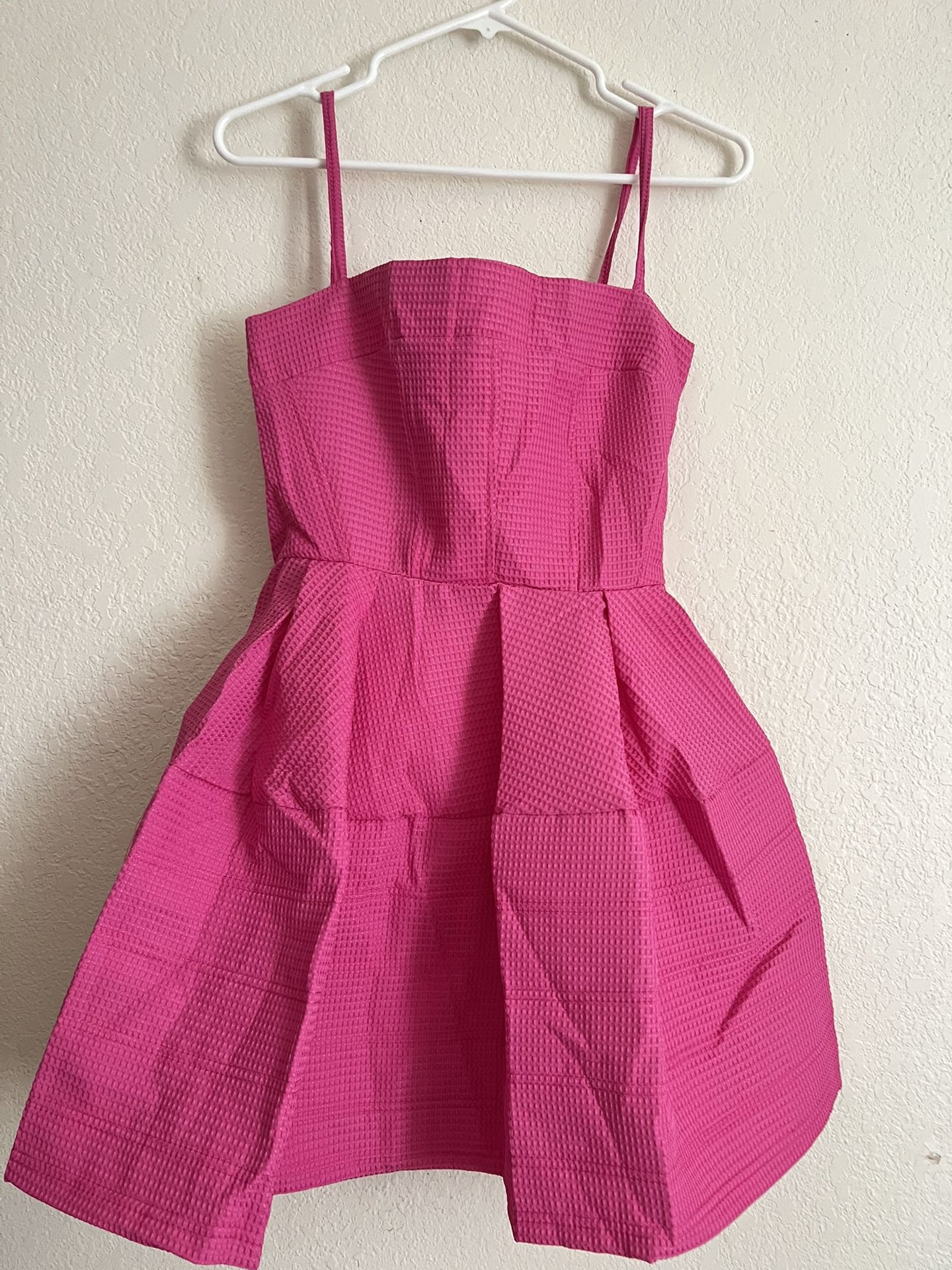 Pink Dress Zip Behind