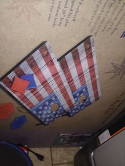 Brand new 10 piece  American flag  bean bag tossed game