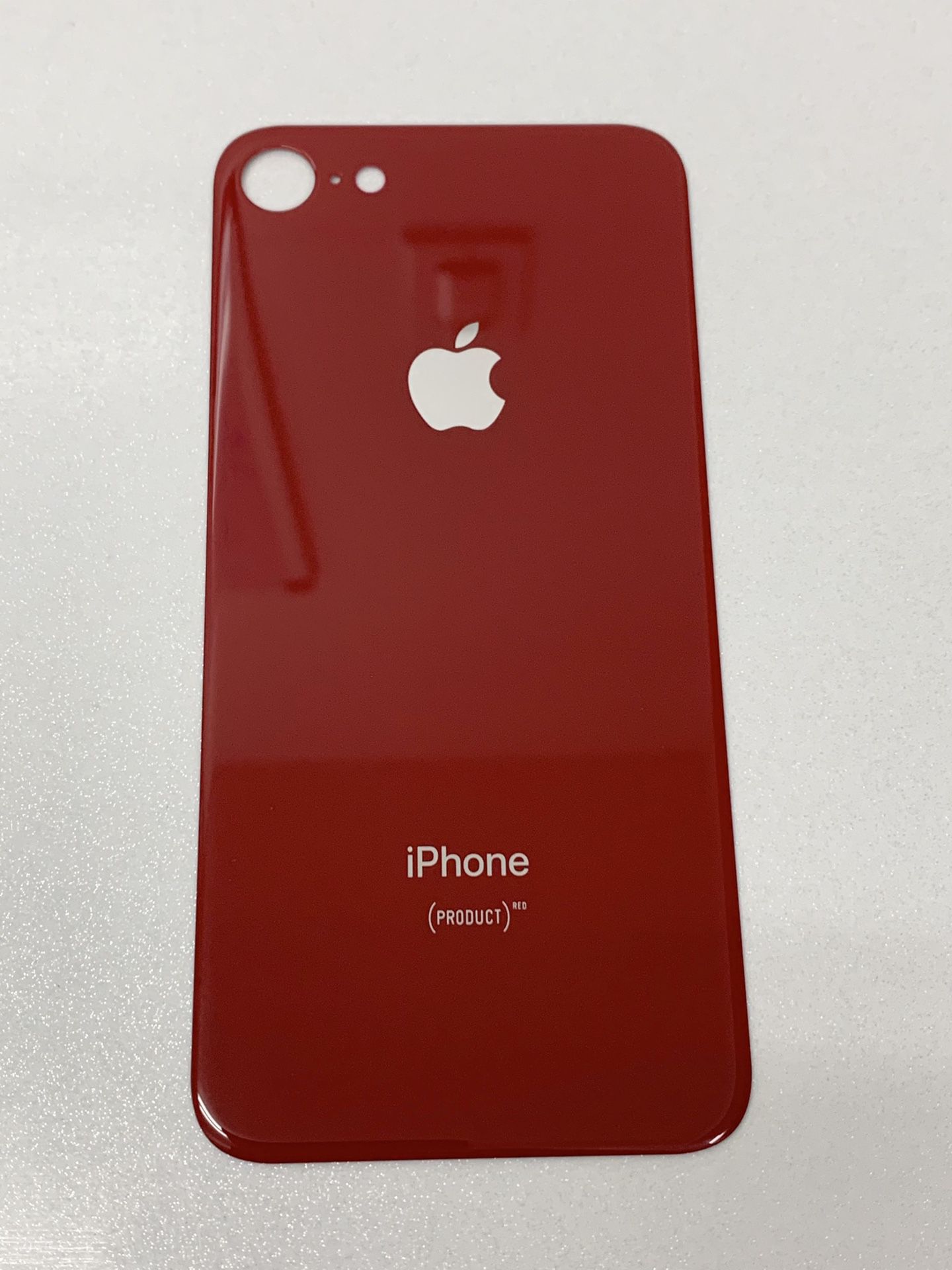 Red iPhone 8 Back Glass Big Hole Part