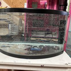 New - 15 Gal Bow Front Aquarium -  Measurements are 14 1/2” L  X  20 3/4 W  X  12” H  - CASH ONLY -