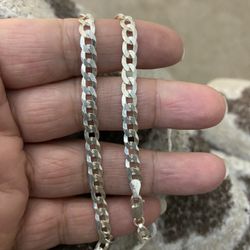 Real 925 Sterling Silver Chain Necklace 20 In