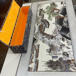 Chinese Embroidered Scroll “Along The River During The Qingming Festival “